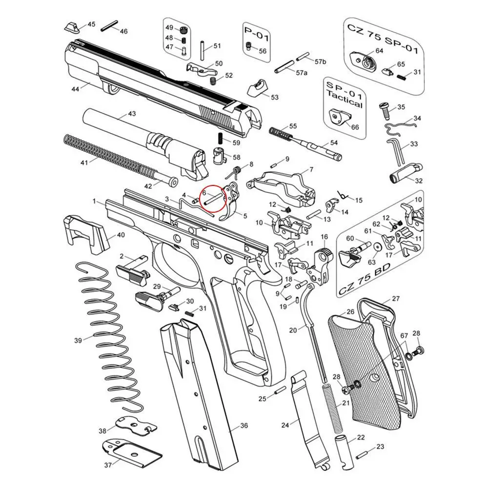 Eemann Tech competition pin do CZ75