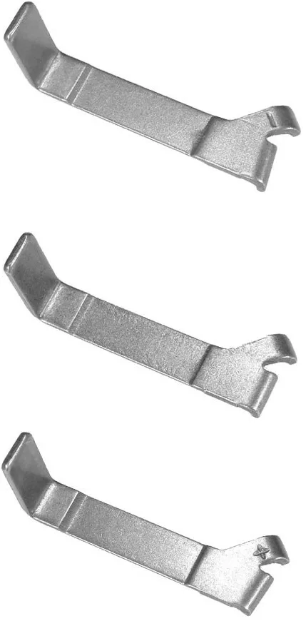 Trzy oryginalne przerywacze Glock — minus 721, standard 343, plus 735 — porównanie